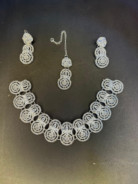 White Stone jewelry Set